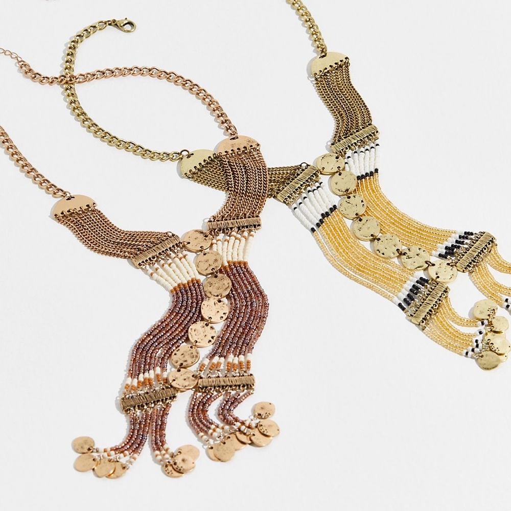 Free people sunrise beaded necklace